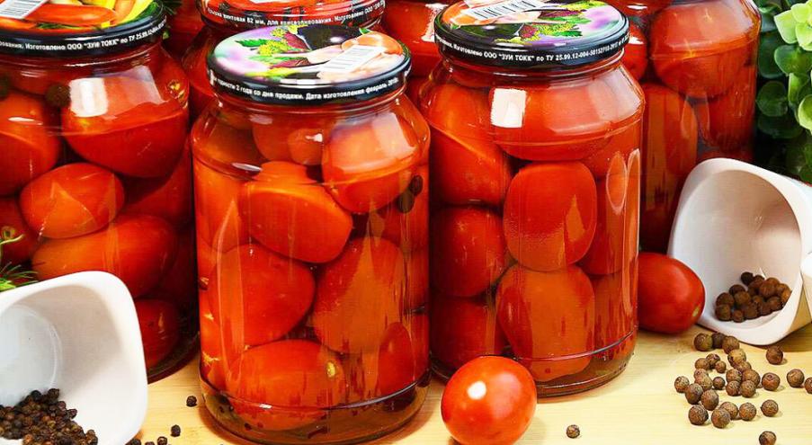 Маринованные помидоры в томатном соке на зиму