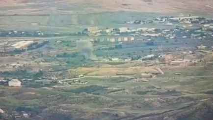 Появились видео ударов Азербайджана по армянским военным