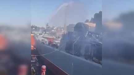 Появилось видео БДК «Минск», поврежденного в Севастополе