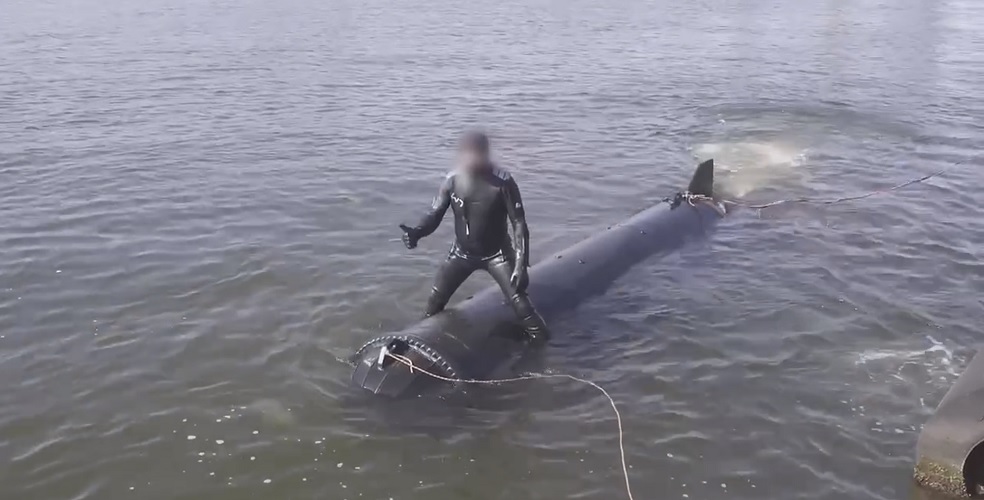 A video has appeared of testing the new Ukrainian underwater drone “Marichka”
