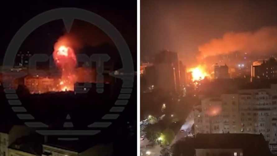 «По-любому не ракета!» - Взрыв беспилотника в российском Ростове-на-Дону попал на видео