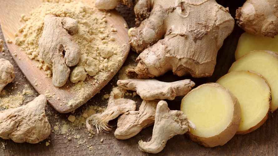 Fresh, dried and powdered ginger