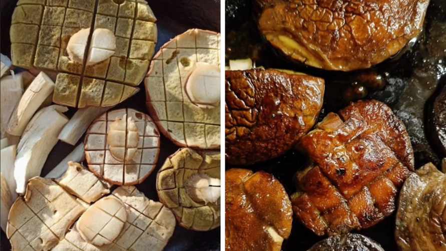 Надрежьте шляпки боровиков и посолите. Белорусский биолог поделилась "самым вкусным" рецептом жареных грибов