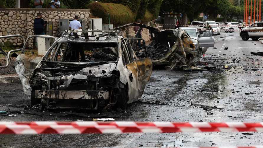 Последствия ракетной атаки по Ашходу на юге Израиля