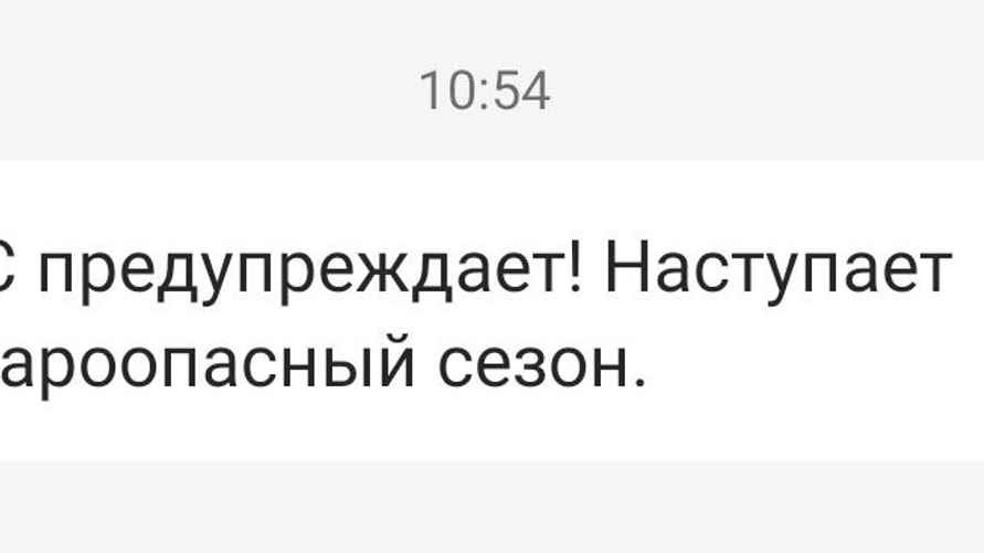 Такую СМС от МЧС получил читатель Телеграфа