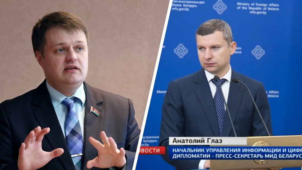 Депутат Денис Карась и пресс-секретарь МИД Анатолий Глаз
