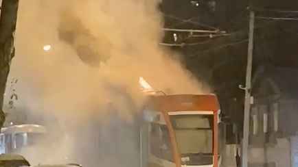 В России на ходу загорелся белорусский трамвай, поставленный в Самару летом