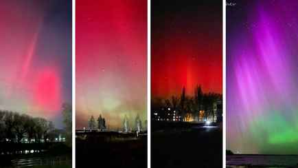 На востоке Беларуси небо окрасилось в малиновый цвет. Самое яркое Северное сияние?