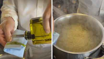 Зачем смазывать края кастрюли растительным маслом? Шеф-повар показал трюк, который поможет при забывчивости