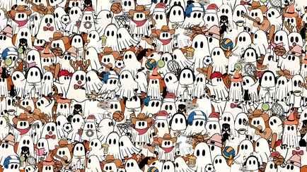 Только люди с ястребиными глазами смогут справиться. Найдите на картинки 4 особенных призраков