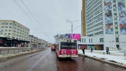 В Витебске прямо на ходу загорелся троллейбус с пассажирами