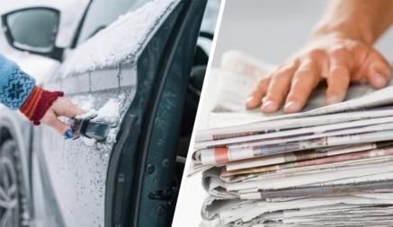 Зачем водителям обязательно брать в авто газету? Вот почему особенно полезно зимой