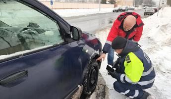 В ГАИ Минска показали как проверяют зимние шины на машинах