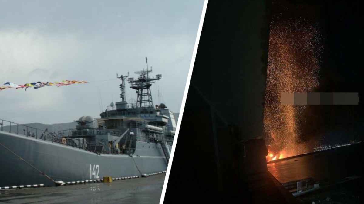 Минобороны РФ подтвердило удар по кораблю "Новочеркасск" в Феодосии