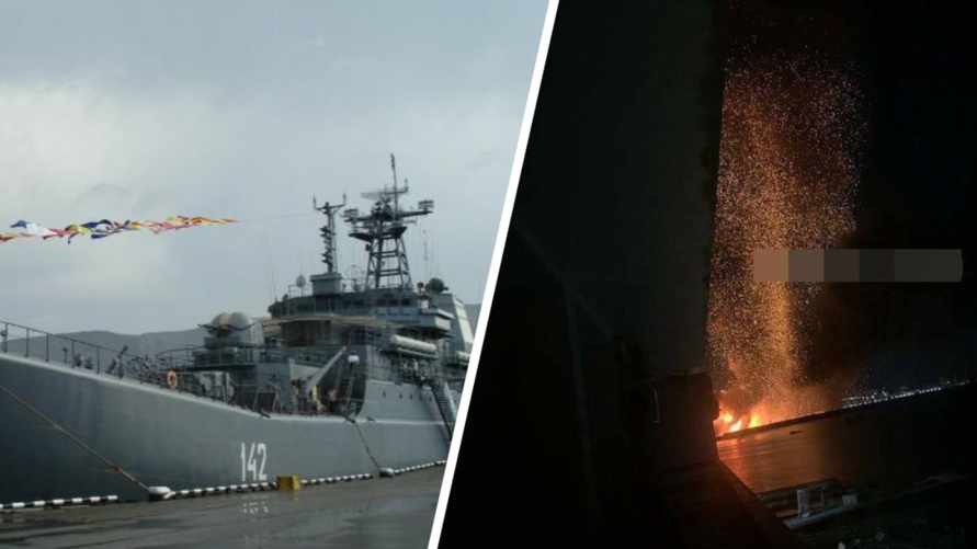 Минобороны РФ подтвердило удар по кораблю "Новочеркасск" в Феодосии