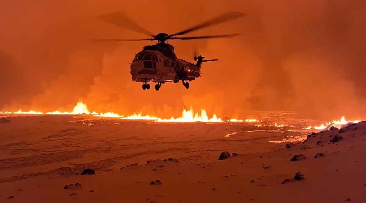 В Исландии началось извержение вулкана. Появились захватывающие фото и видео