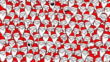 Лишь небольшой процент людей сможет сделать это. Найдите 7 объектов среди Дедов Морозов