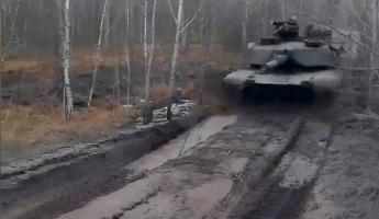 Появилось видео американского танка Abrams в Украине