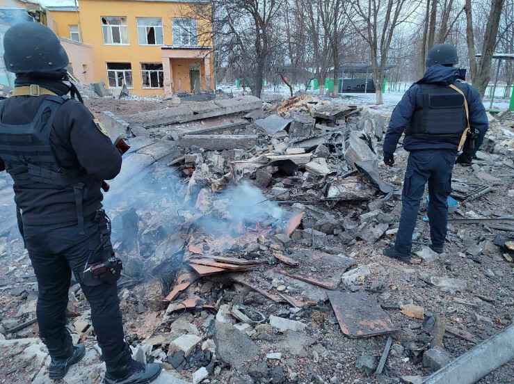 Последствия удара в Харькове.