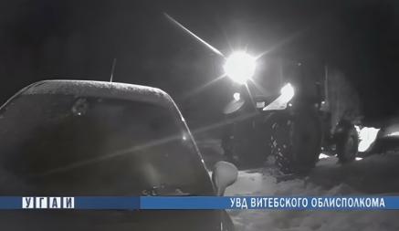В Ушачах навигатор завел водителя в снежную ловушку