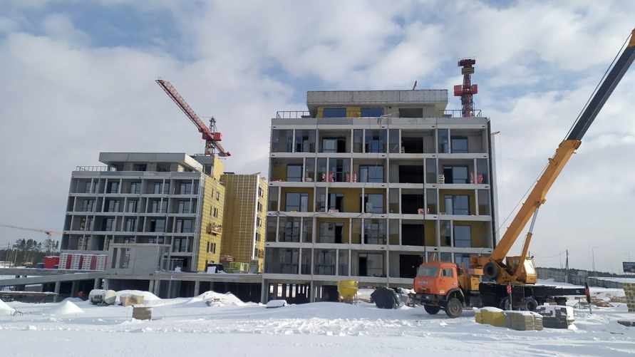 "Минскстрой" показал строительство в Минске арендных электродомов "на болтовых соединениях"