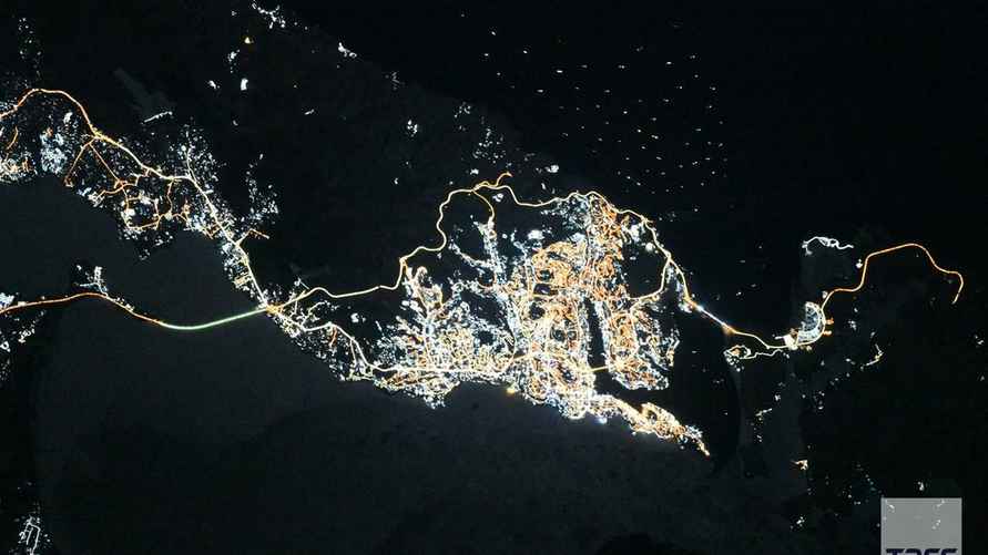 Вид на Владивосток с МКС