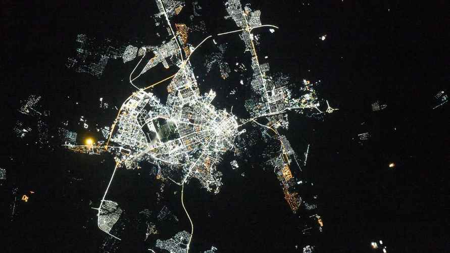 Вид Оренгбурга с МКС