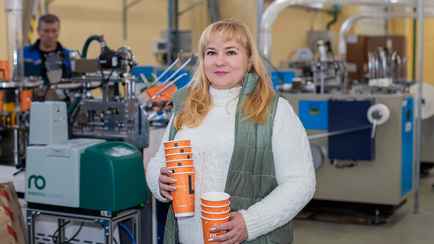 Филиал «Гомельобои» начал выпускать бумажные стаканчики