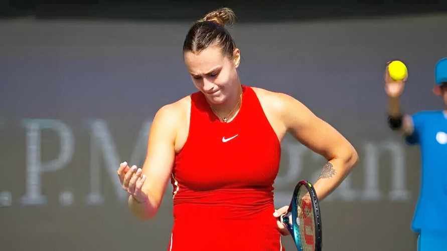 Соболенко в матче с Векич.