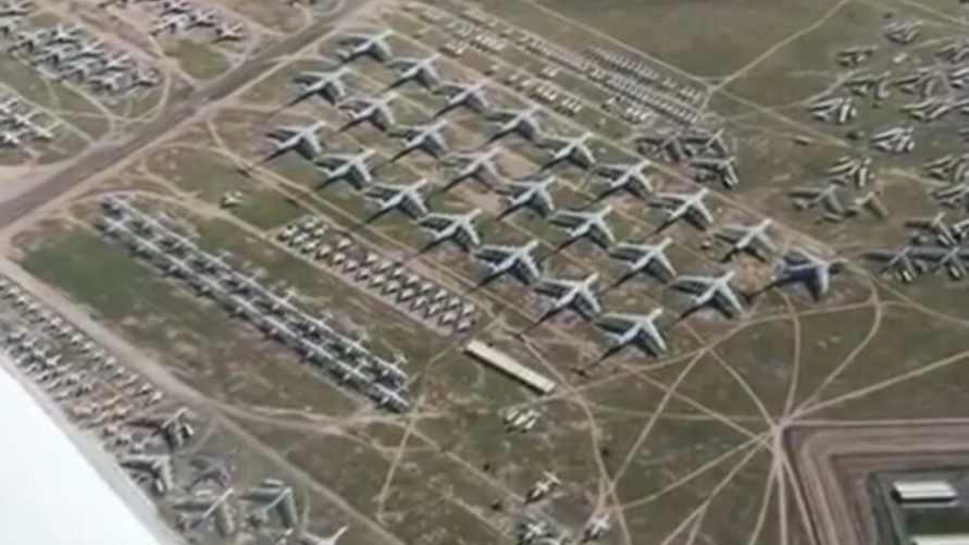 Как выглядит самое большое кладбище самолётов? В Сети появилось видео с высоты