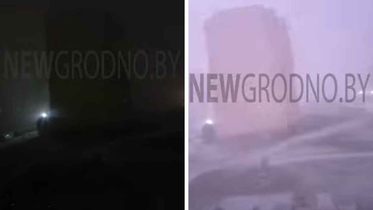 "Смотрите, творится какая-то фигня" — В Гродно засняли снег и молнию одновременно
