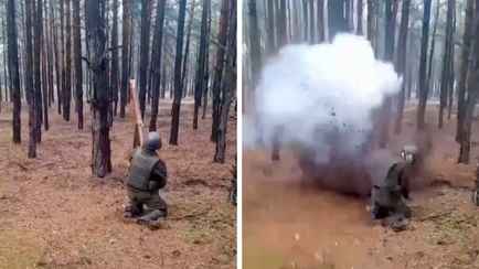 Россияне показали, как разминируют лес палками