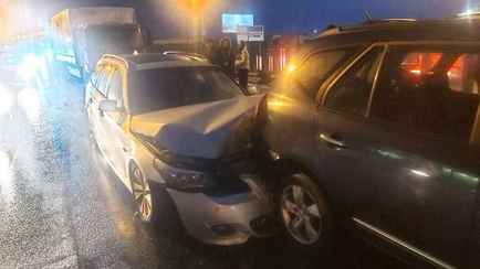 На минской кольцевой произошло массовое ДТП — столкнулись шесть авто