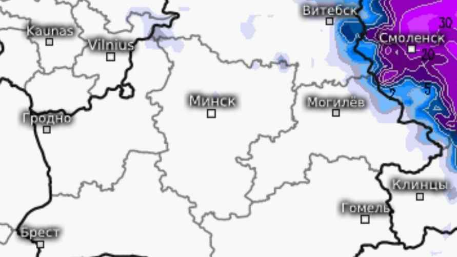 Прогноз таяния снежного покрова в Беларуси в выходные