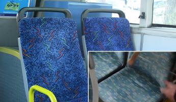 Почему сиденья в автобусах всегда такой странной расцветки? Это видео дало ответ