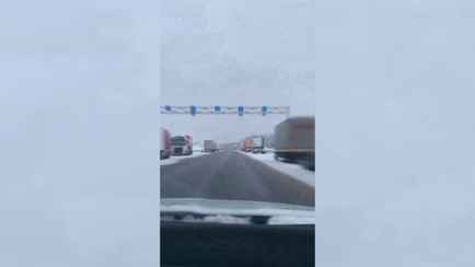 В ГПК показали видео километровых очередей из фур на границе Беларуси с Литвой