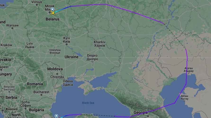 Скриншот: flightradar24.com