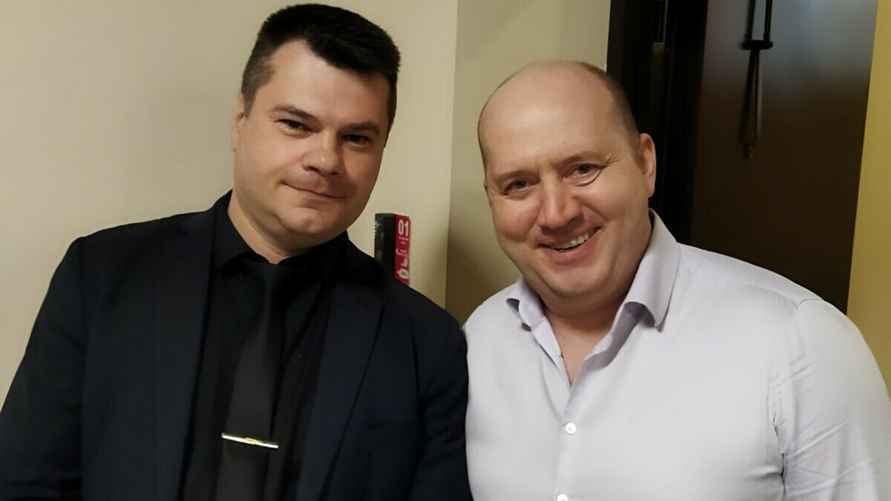 Вадим Кулик и актёр Сергей Бурунов. Фото из личного архива семьи