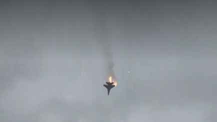 На видео попало крушение российского Су-35 в Севастополе