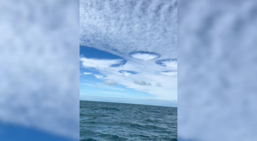 Видео необычных облаков в сеть выложил американец Джош