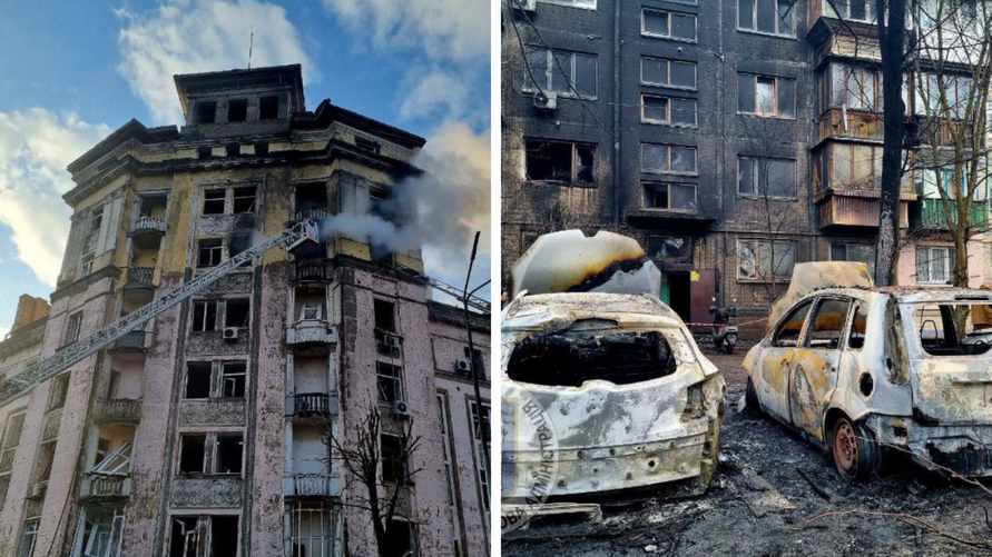 Возгорание квартир и падение обломков в детском саду. Киев массировано атаковали ракеты