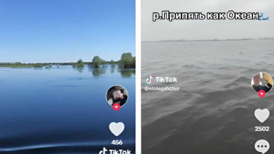 "Главное, чтобы баня не уплыла" — Белорусы поделились видео, как Припять превратилась в "океан"