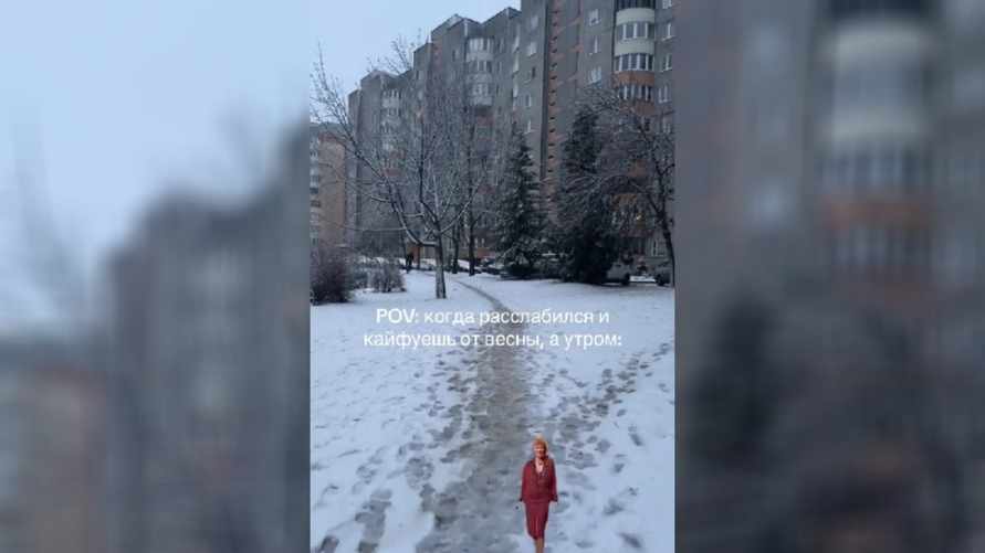 В Гродно вернулась зима, но надолго ли? Пользователи поделились видеороликами заснеженного города