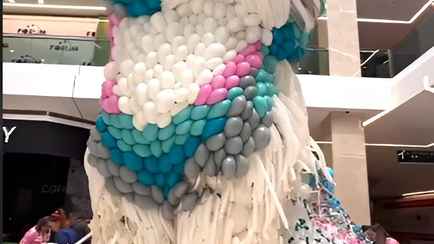 «Плакали, когда лопали» — В Казахстане экоактивисты распорядились ликвидировать фигуру кошки из воздушных шаров