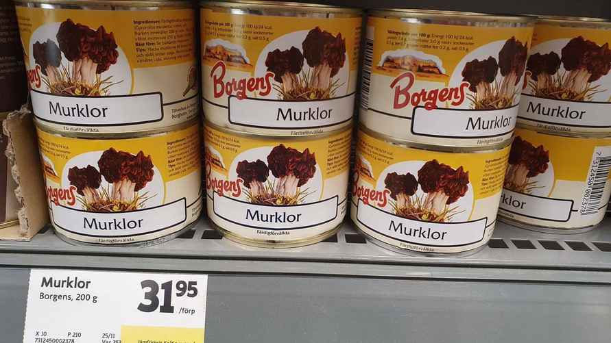 Консервы со строчком обыкновенным, которые продаются в Швеции