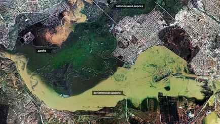 «Роскосмос» показал, как выглядит прорыв дамбы в Оренбургской области со спутника