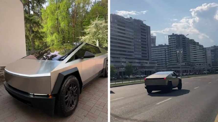 "Это тачка из Майнкрафта?" - В Сети появились видео с первым Tesla Cybertruck в Беларуси. Как на него отреагировали?