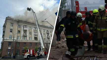 В украинском Днепре ракета попала в жилую пятиэтажку. Есть погибшие