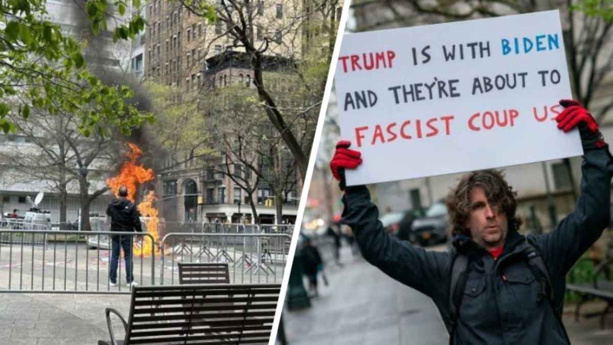 В США мужчина поджёг себя у здания, где судили Трампа