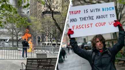 В США мужчина поджёг себя у здания, где судили Трампа